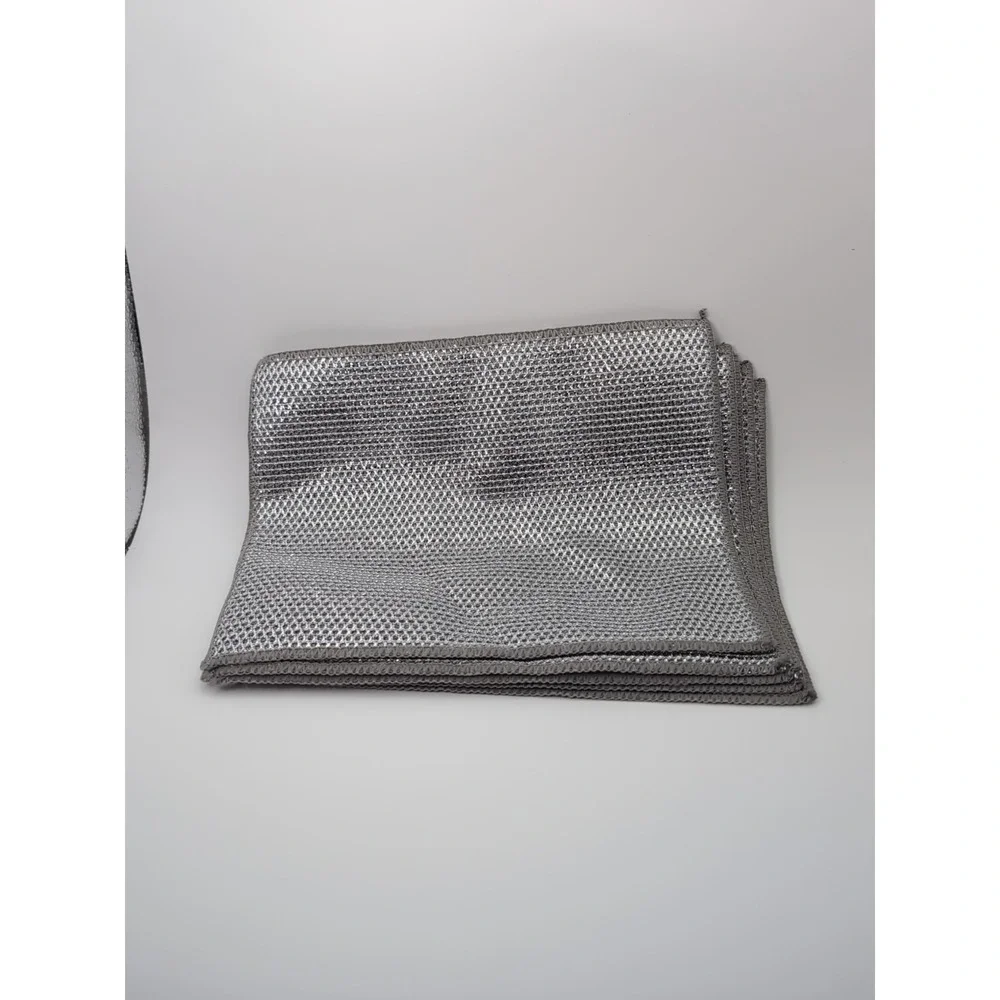 5Pack Kitchen Powerful Dishcloth‎ Non-Scratch Silver Wire Cleaning Cloths Dishes